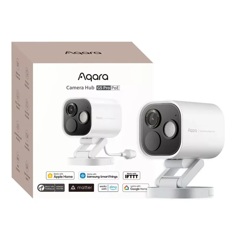 Aqara G5 Camera Hub Pro, kültéri HomeKit SecureVideo kamera, beépített Zigbee és Thread átjáróval, POE verzió, fehér Bestseller