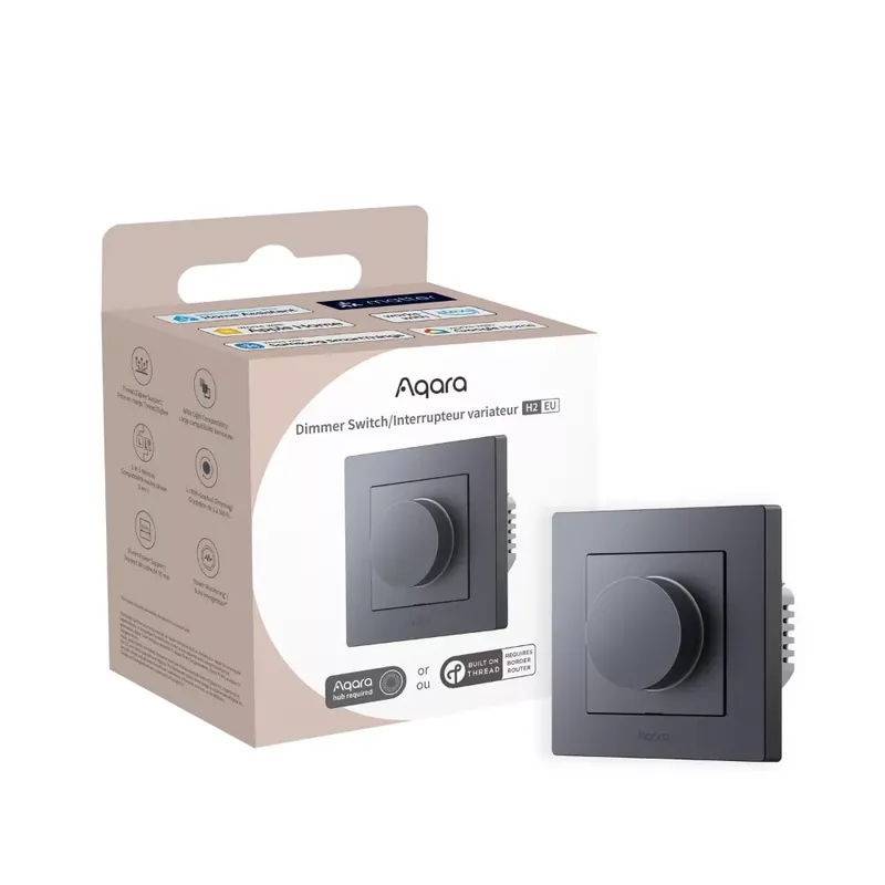 Exkluzív ajánlat Aqara H2 Dimmer fényerőszabályzós Zigbee + Thread okos villanykapcsoló, szürke
