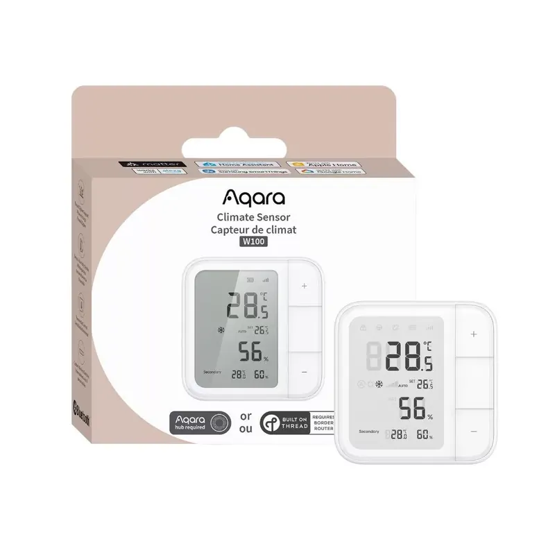 Árengedmény Aqara W100 okos Zigbee + Thread vezeték nélküli klíma szenzor (TH-S04D)