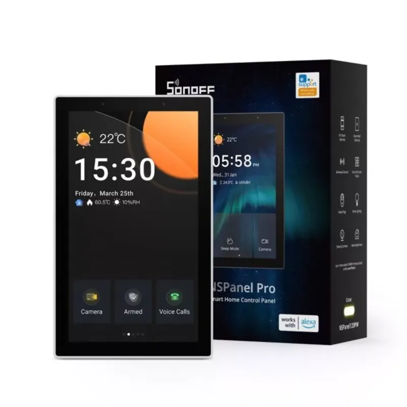 Olcsó Sonoff NSPanel Pro 120, érintőképernyős vezérlőpanel, Zigbee és eWeLink-Remote hub, fehér