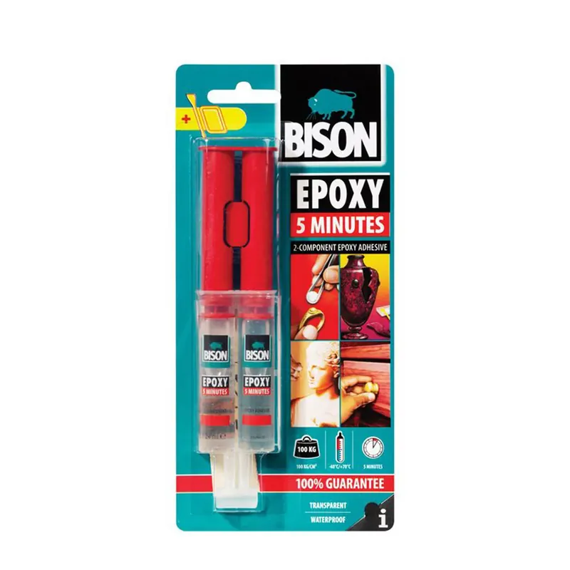 BISON 5 perces Kétkomponensű Epoxy Ragasztó, 24ml Gyors kiszállítás