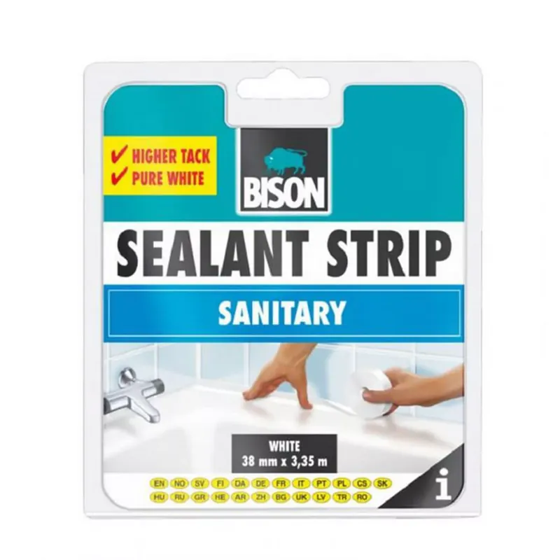 Biztonságos vásárlás BISON Fehér Szaniter Szilikon Szalag, 3,35m X 22mm