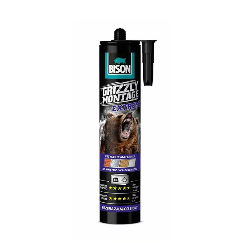BISON Grizzly Extrém Erős Szerelési Ragasztó, 435g Exkluzív ajánlat