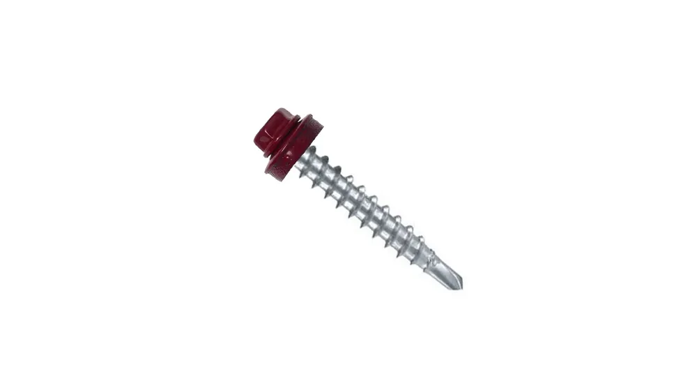 L.CSAV.FÁHOZ ÖNF. HLF D4.8*35 ALÁTÉTES BARNÁS-PIROS EPDM IMPORT-ODT RAL3011 Legkelendőbb