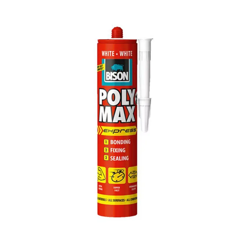 BISON Poly Max Expressz Fehér Tömítő, SM Polymer Ragasztó, 425g Expressz szállítás