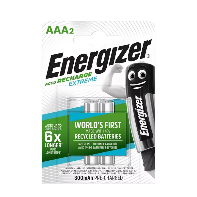 Energizer Akkumulátor Extreme R2U Mikro 800mAh AAA B2 Azonnali szállítás