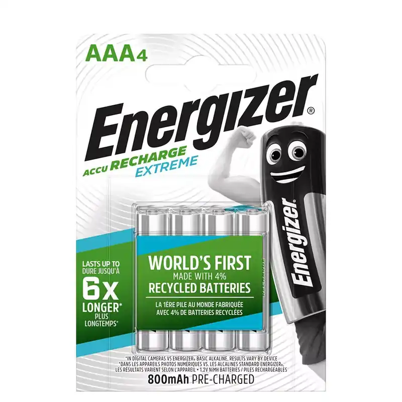 Energizer Akkumulátor Extreme R2U Mikro 800mAh AAA B4 Népszerű