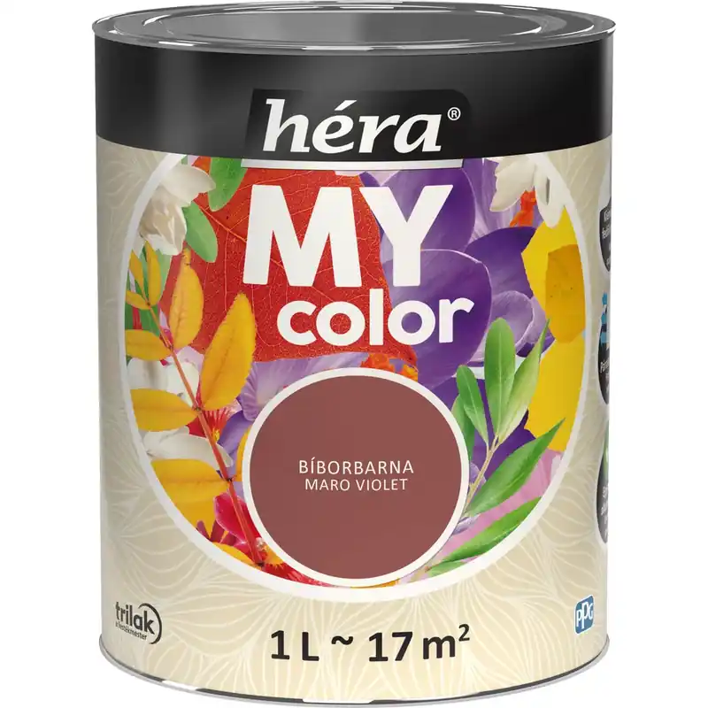 Kedvezményes ár Héra My Color matt beltéri falfesték bíborbarna színű 1l
