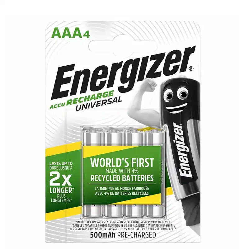 Energizer Akkumulátor Universal R2U Mikro 500mAh AAA B4 Expressz kézbesítés