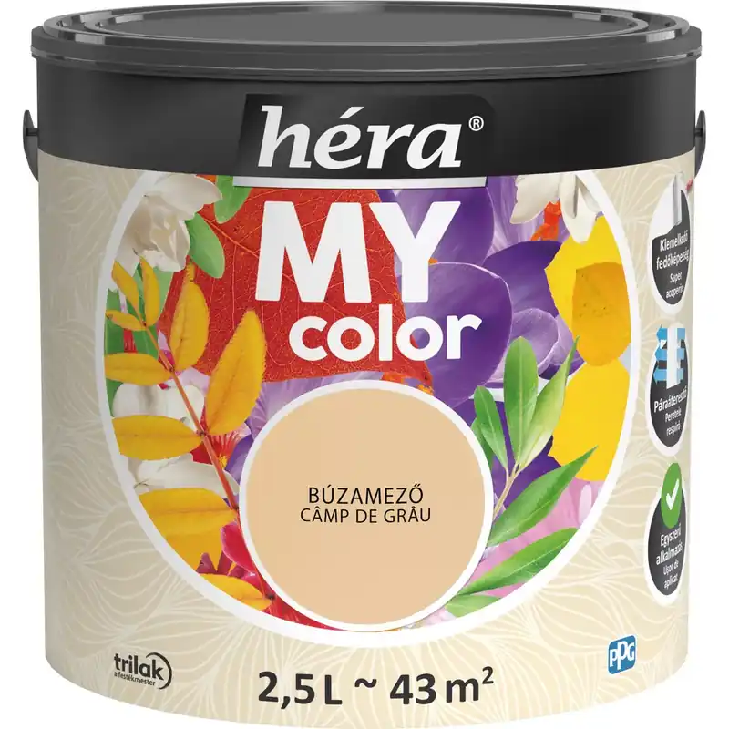 Kedvezmény Héra My Color matt beltéri falfesték búzamező színű 2,5l
