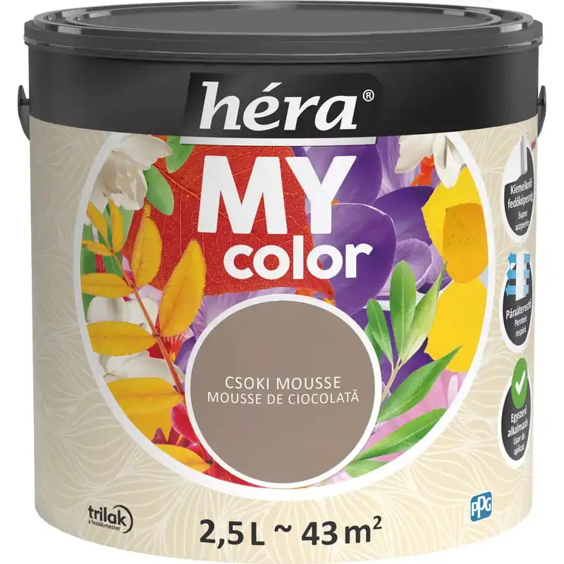 Népszerű Héra My Color matt beltéri falfesték csoki mousse színű 2,5l