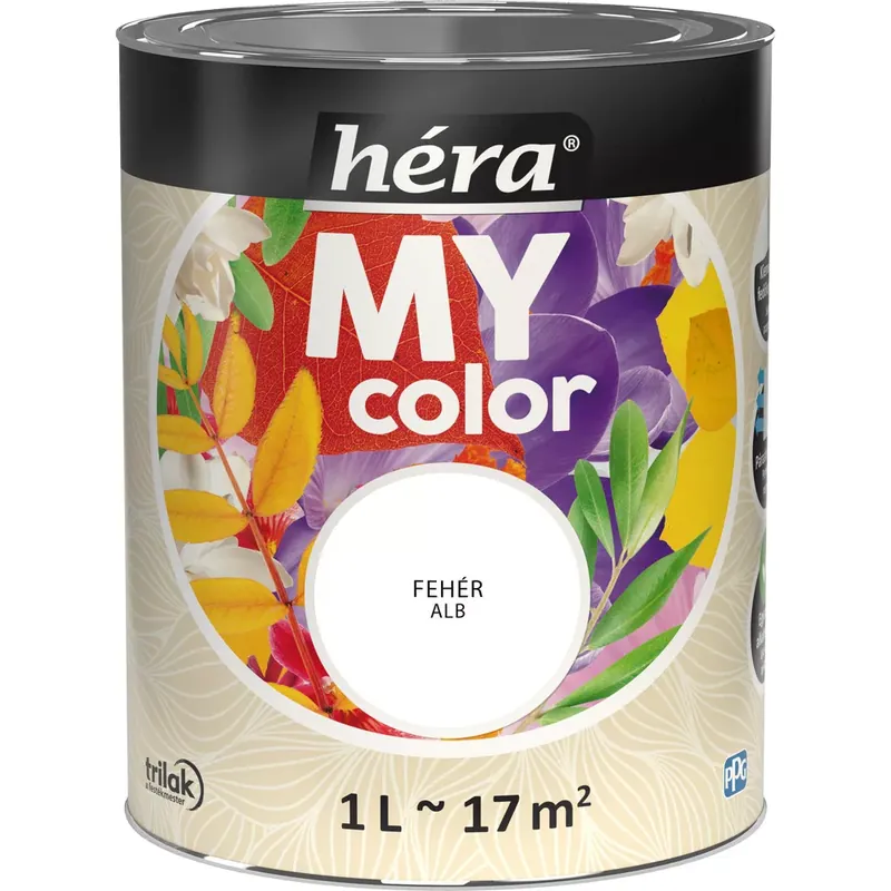 Szuper akció Héra My Color matt beltéri falfesték fehér színű 1l