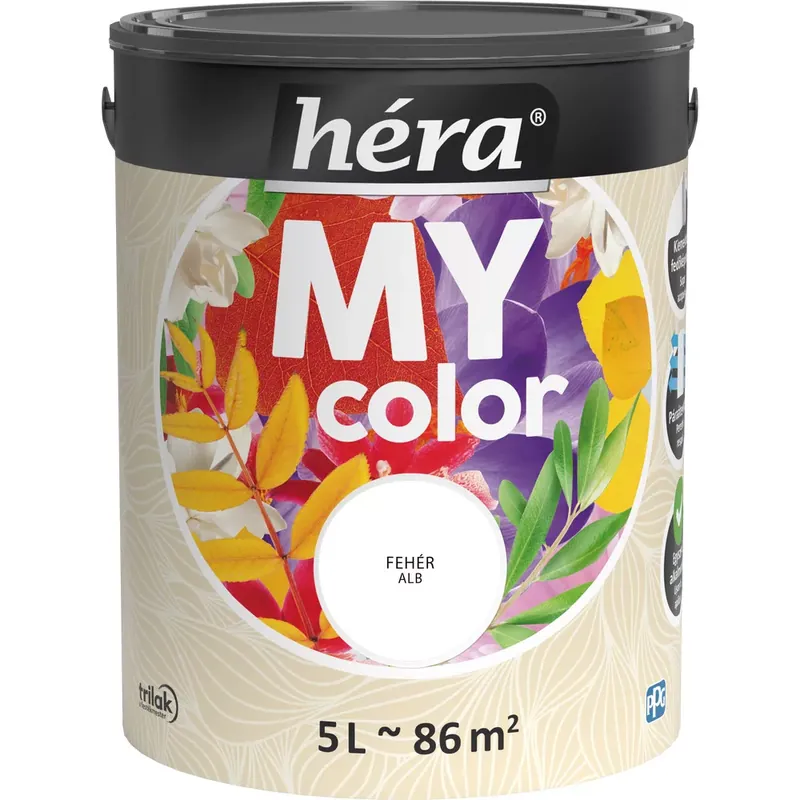 Héra My Color matt beltéri falfesték fehér színű 5l Kedvezmény