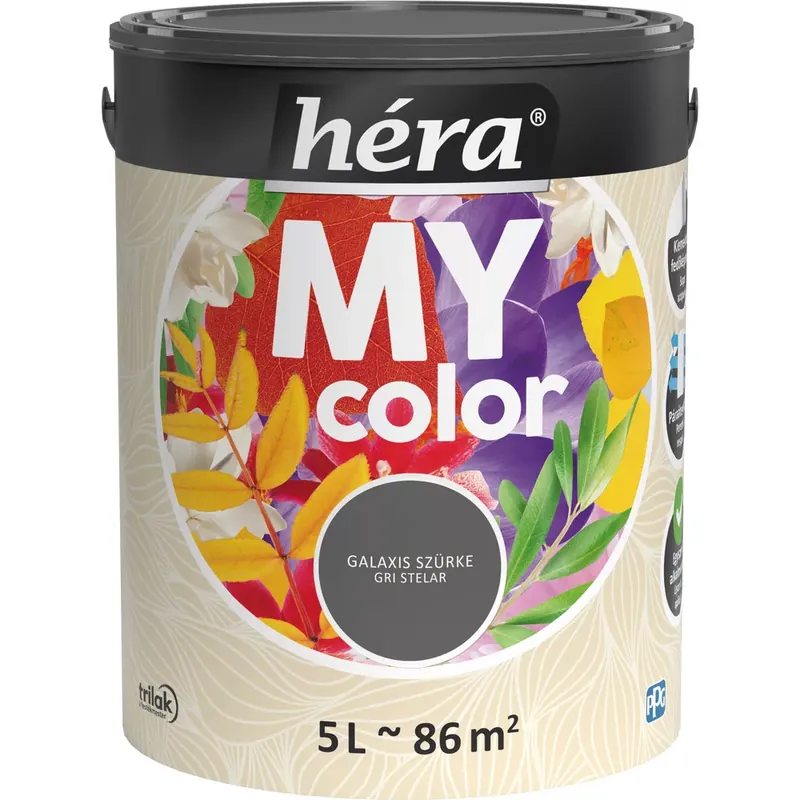 Árcsökkenés Héra My Color matt beltéri falfesték galaxis szürke színű 5l