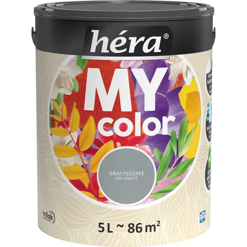 Héra My Color matt beltéri falfesték grafitszürke színű 5l Utolsó esély
