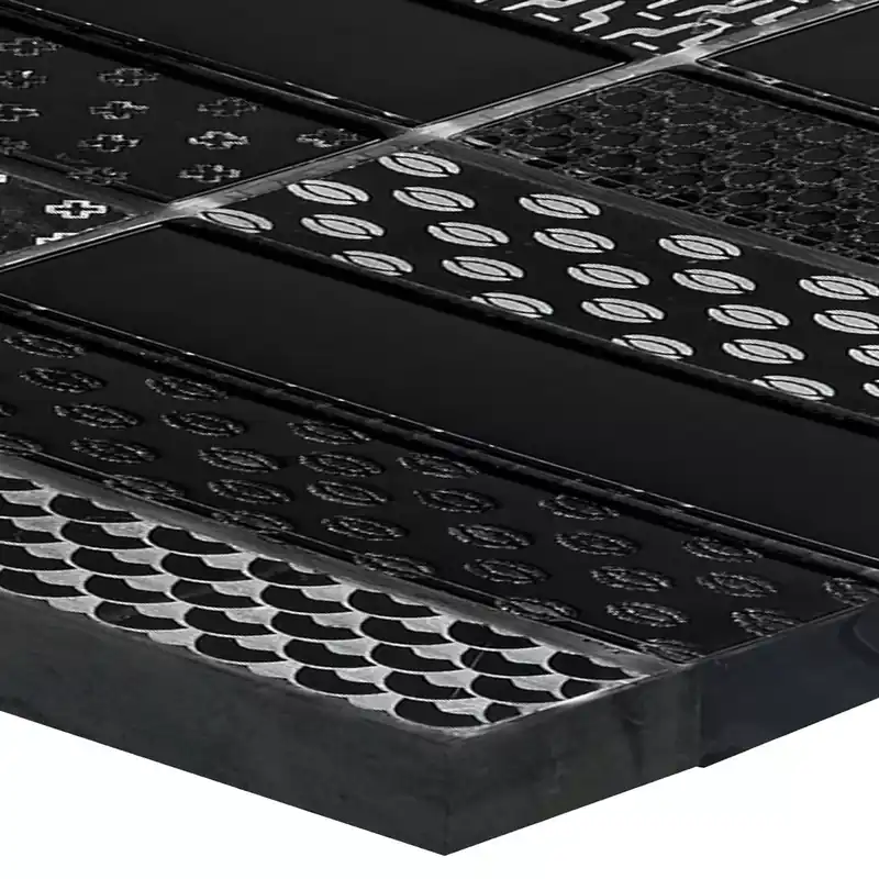 Biztonságos fizetés Üveg Természetes Kő Mozaik Csempék Celestiana Dísz Brick Fekete Mix