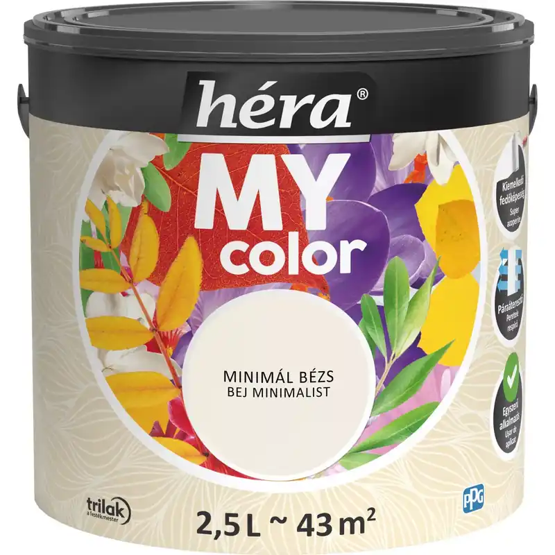 Ne maradj le Héra My Color matt beltéri falfesték minimál bézs színű 2,5l
