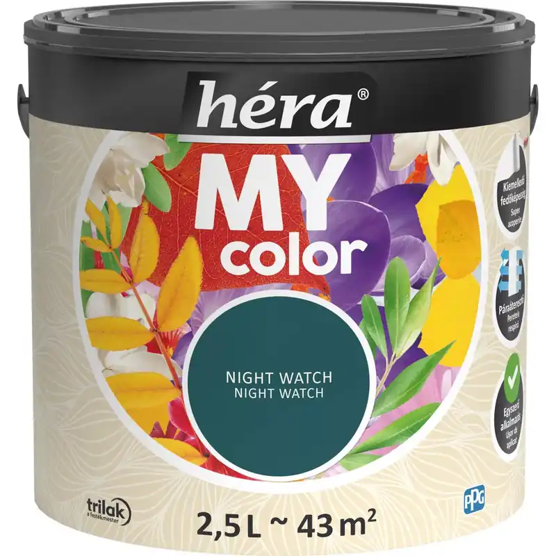 Szuper ajánlat Héra My Color matt beltéri falfesték night watch színű 2,5l