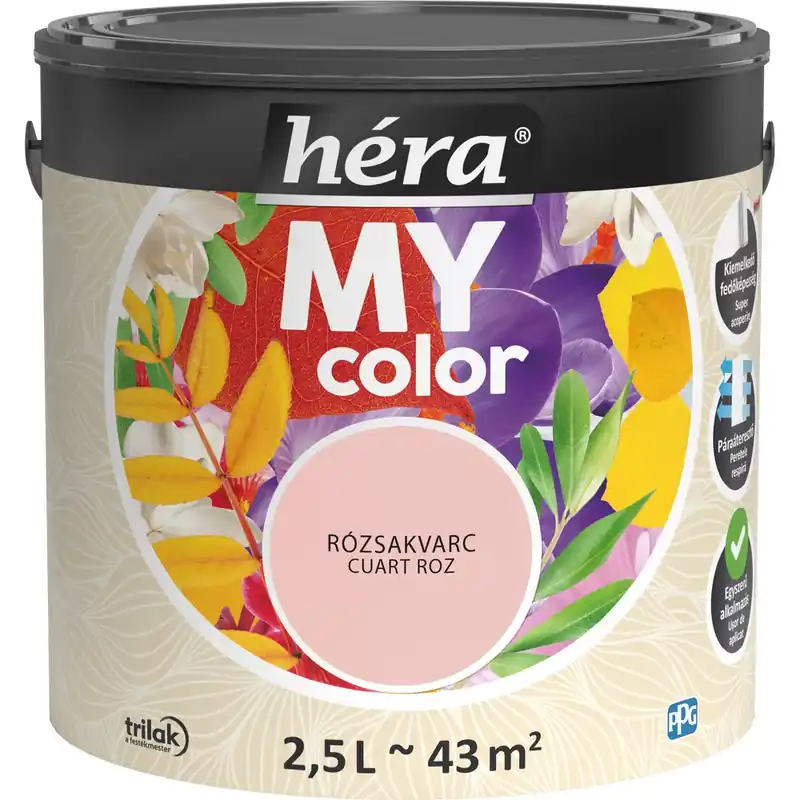 Héra My Color matt beltéri falfesték rózsakvarc színű 2,5l Utolsó esély