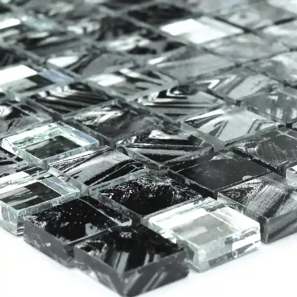 Végkiárusítás Üvegmozaik Tükör Szürke Márványozott 15x15x6mm