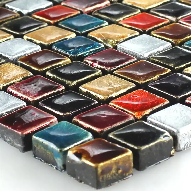 Mozaik Csempe Üveg Sokszínű Mix 15x15x8mm Legnépszerűbb