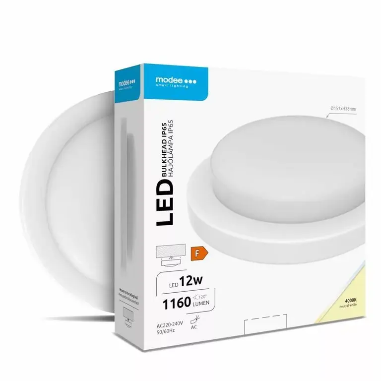 Modee LED Bulkhead Kerek 12W 4000K (D151x38mm) IP65 (1160 lumen) fehér ERP Kedvezményes ár