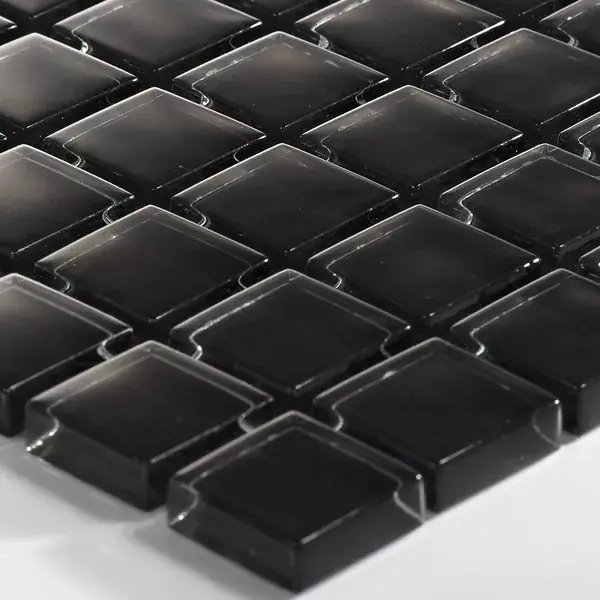 Legjobb ár Üvegmozaik Csempék Uni 23x23x8mm Fekete