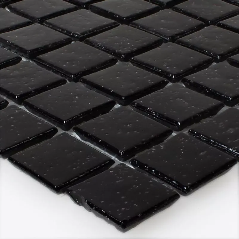 Vedd meg most Üvegmozaik Csempék Fekete Uni 20x20x4mm