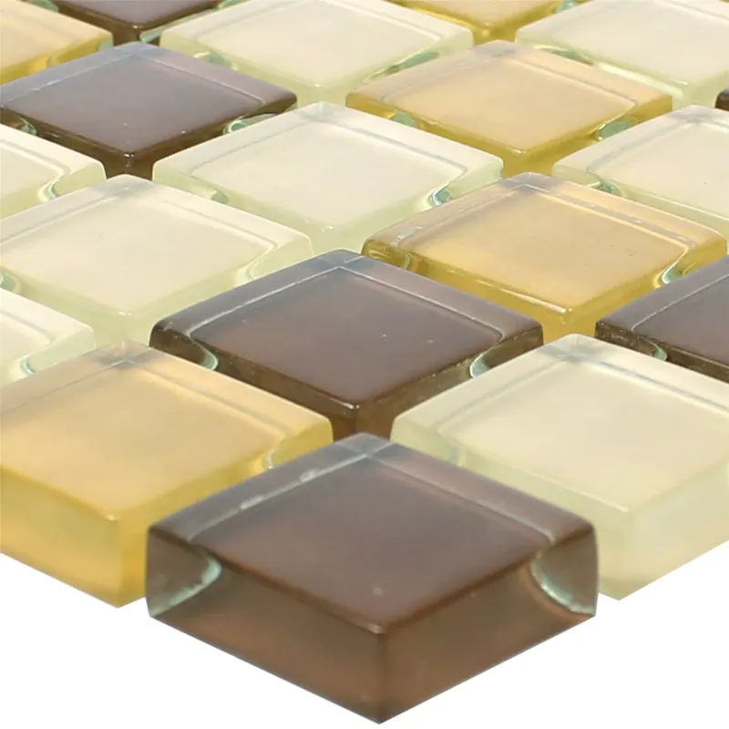 Üvegmozaik Csempék 23x23x8mm Barna Mix Legnépszerűbb