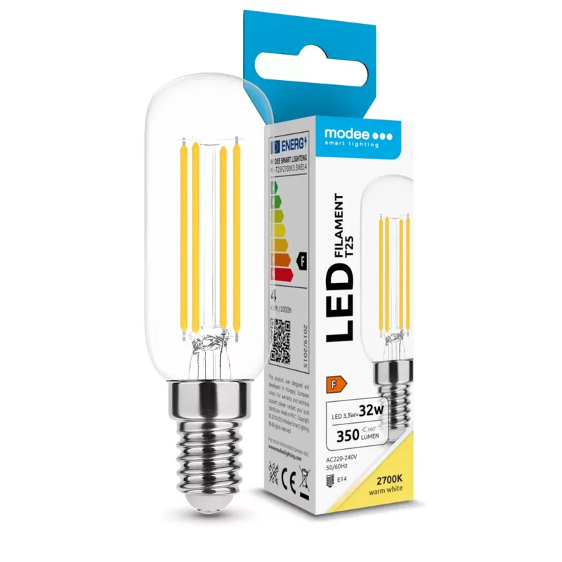 Modee LED Izzó Filament T25 3,5W E14 360° 2700K (350 lumen) ERP Különleges ajánlat