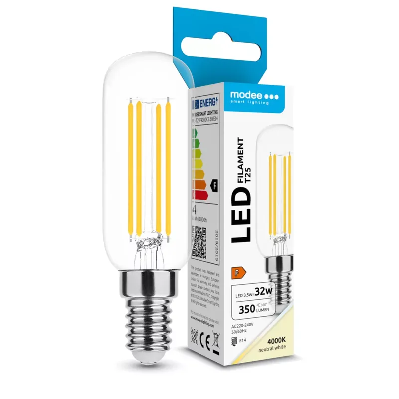 Modee LED Izzó Filament T25 3,5W E14 360° 4000K (350 lumen) ERP Ajánlat