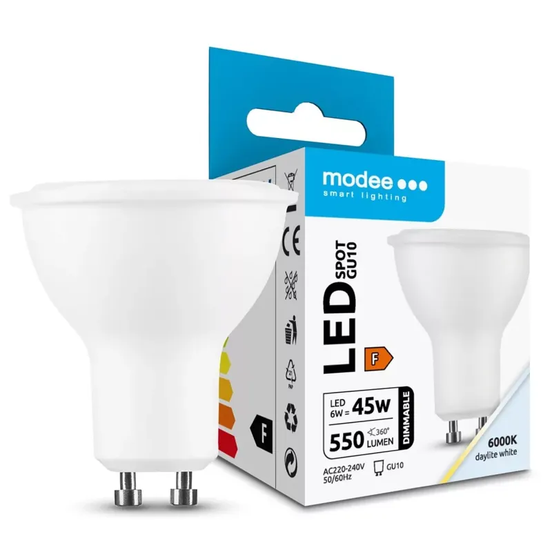 Legnépszerűbb Modee LED Izzó Spot Alu-Plastic 6W GU10 110° 6000K (550 lumen) dimm. ERP