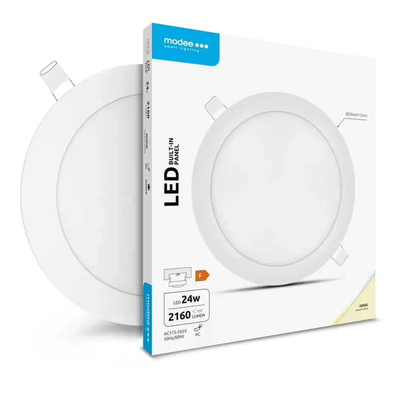 Modee LED Panel Kerek - Beépíthető A2-series 24W 4000K (2160 lumen) ERP Korlátozott ajánlat
