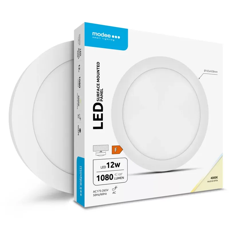 Népszerű Modee LED Panel Kerek - Felszerelhető A2-series 12W 4000K (1080 lumen) ERP