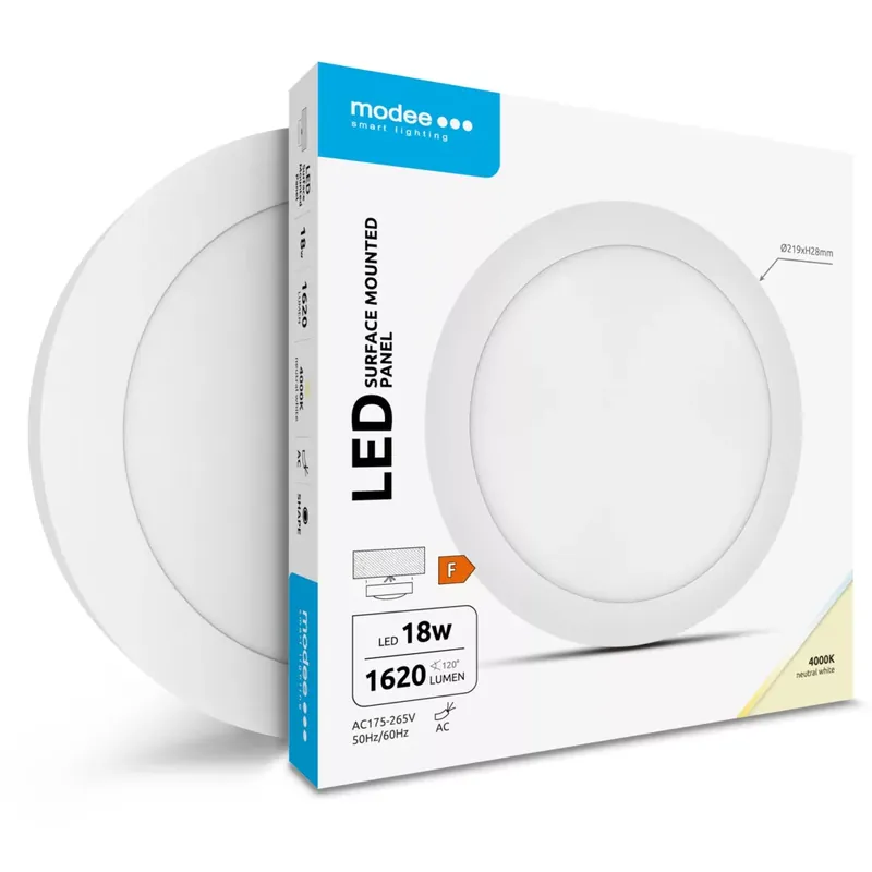 Különleges ajánlat Modee LED Panel Kerek - Felszerelhető A2-series 18W 4000K (1620 lumen) ERP