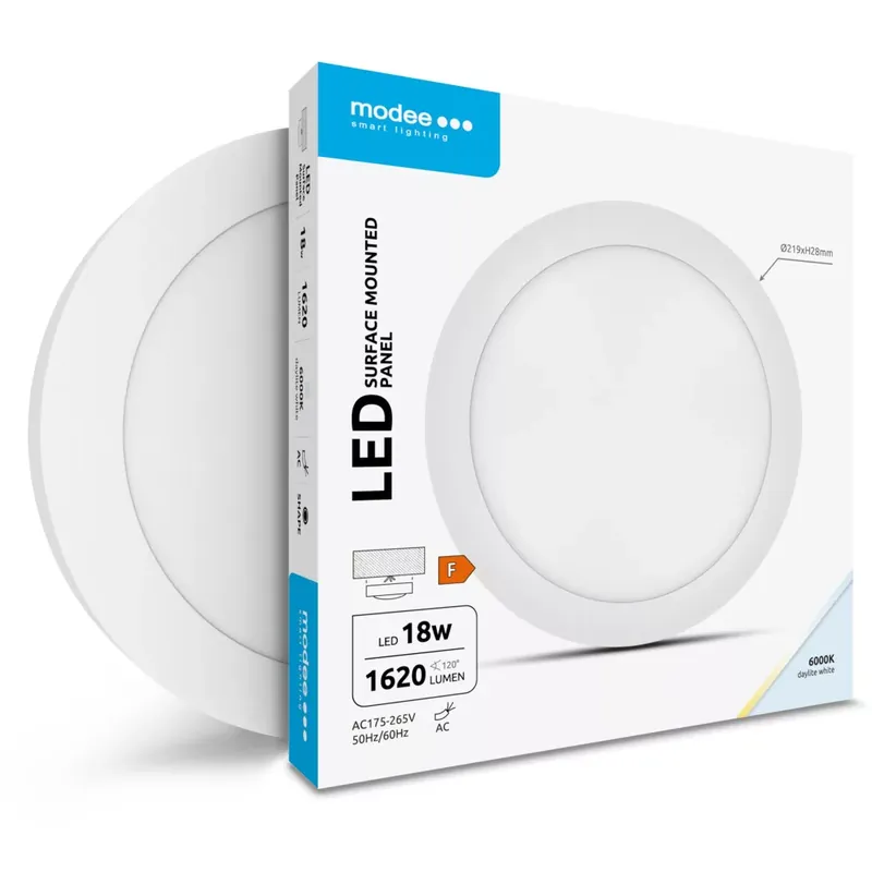 Akciós ár Modee LED Panel Kerek - Felszerelhető A2-series 18W 6000K (1620 lumen) ERP