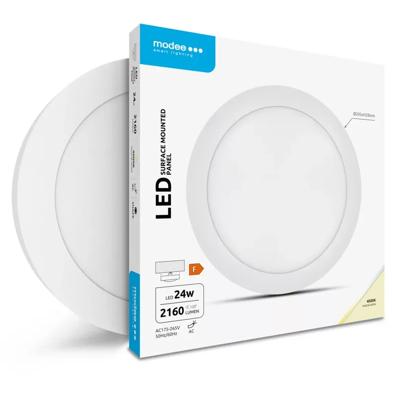 Modee LED Panel Kerek - Felszerelhető A2-series 24W 4000K (2160 lumen) ERP Ne maradj le