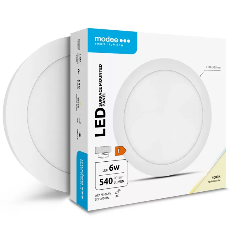 Szuper ajánlat Modee LED Panel Kerek - Felszerelhető A2-series 6W 4000K (540 lumen) ERP
