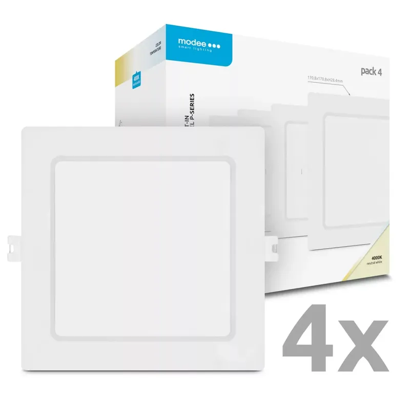 Szezonális akció Modee LED Panel Négyzet - Beépíthető P-series 12W 4000K (1320 lumen) P4 ERP