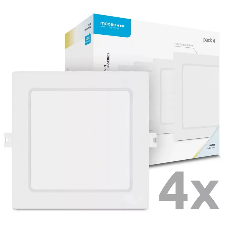 Kiárusítás Modee LED Panel Négyzet - Beépíthető P-series 12W 6000K (1320 lumen) P4 ERP