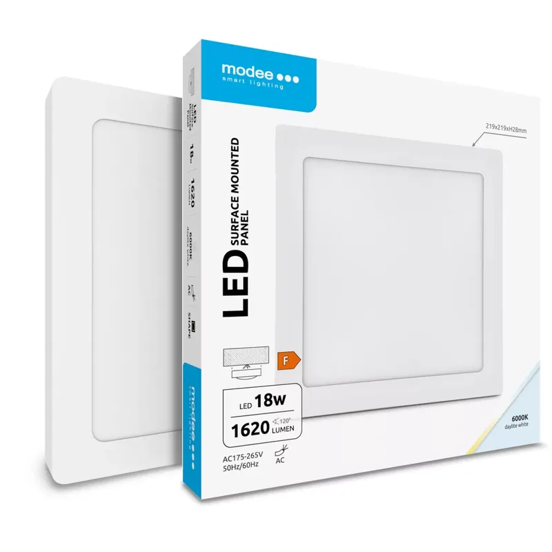 Modee LED Panel Négyzet - Felszerelhető A2-series 18W 6000K (1620 lumen) ERP Utolsó esély