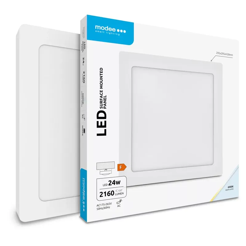 Modee LED Panel Négyzet - Felszerelhető A2-series 24W 6000K (2160 lumen) ERP Azonnal elérhető
