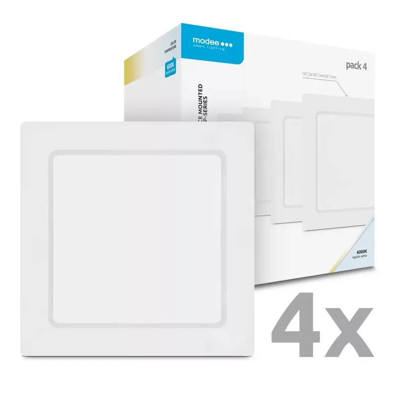 Utolsó esély Modee LED Panel Négyzet - Felszerelhető P-series 12W 6000K (1320 lumen) P4 ERP
