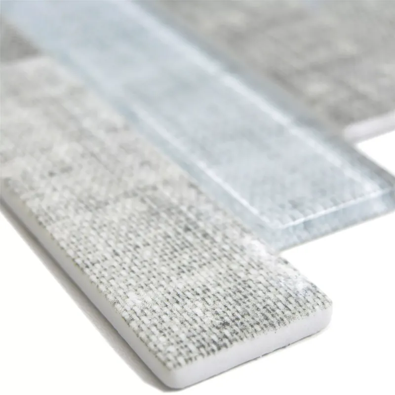 Üvegmozaik Csempék Lyonel Textil Optika Brick Szürke Kihagyhatatlan ajánlat