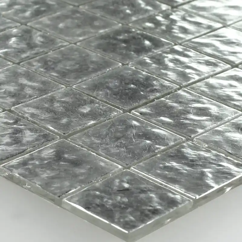 Mozaik Csempe Trend-Vi Üveg Fehér Arany 24 Karát 1x1cm Kiárusítás