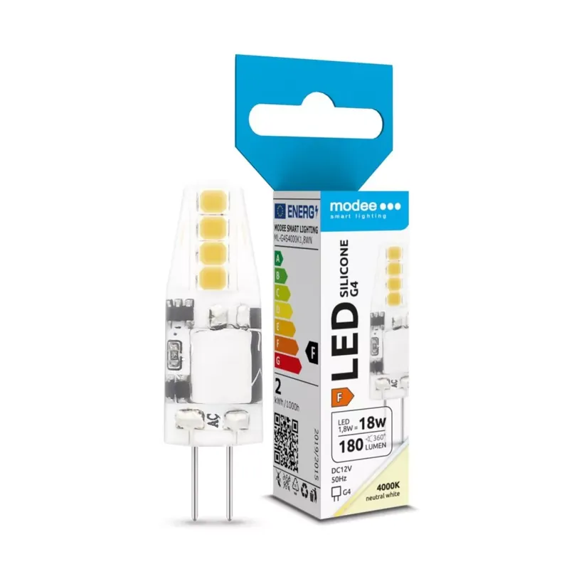 Modee Lighting LED Izzó G4 Silicon DC 12V 1,8W 4000K (180 lumen) ERP Szuper ajánlat
