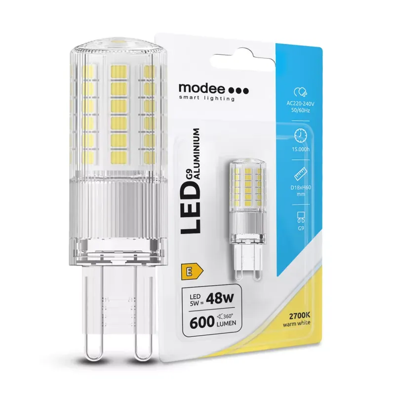 Expressz kézbesítés Modee Lighting LED Izzó G9 Aluminium 5W 2700K (600 lumen) ERP B1