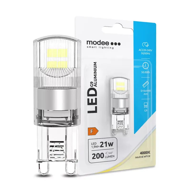Bestseller Modee Lighting LED Izzó G9 Alumínium 1,9W 4000K (200 lumen) ERP B1