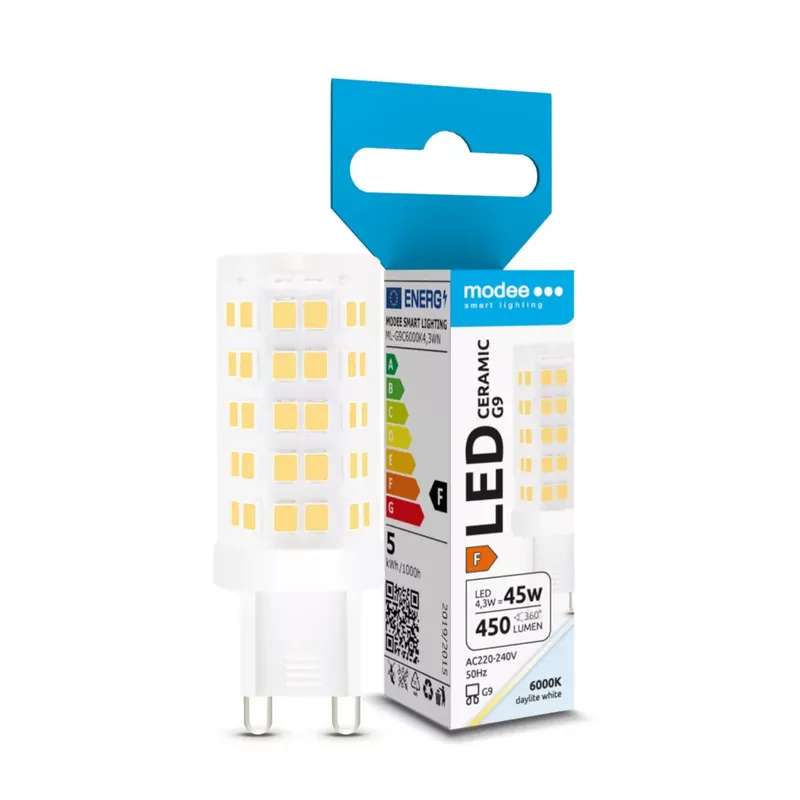 Modee Lighting LED Izzó G9 Ceramic 4,3W 6000K (450 lumen) ERP Akció