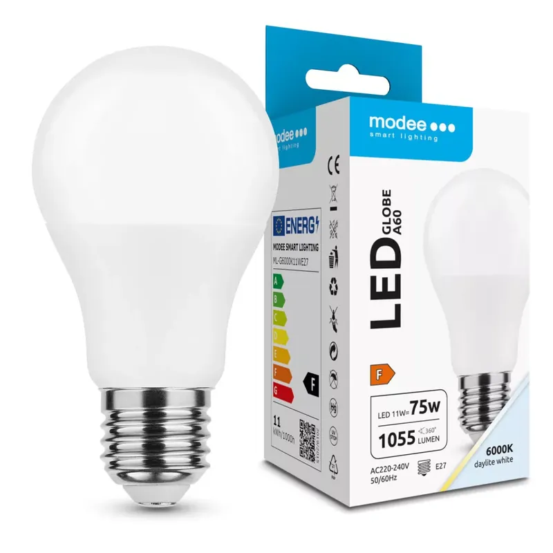 Ajánlat Modee Lighting LED Izzó Globe A60 11W E27 200° 6000K (1055 lumen) ERP